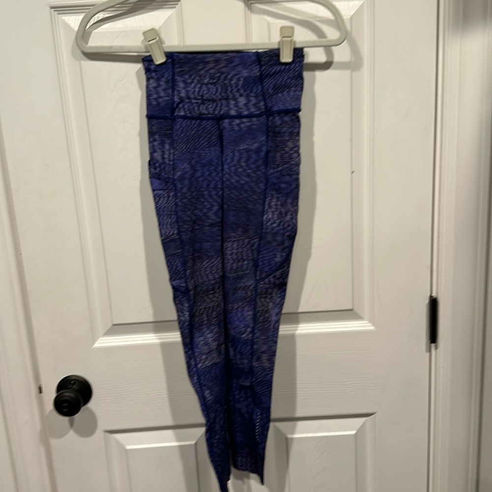 Lululemon Purple/blue/black high waisted leggings (size 2)